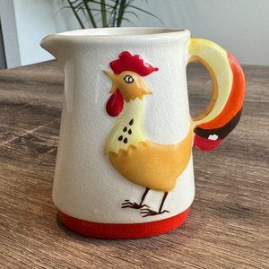 Vintage Small Ceramic Holt Howard Painted Rooster Creamer. No cracks or chipped,